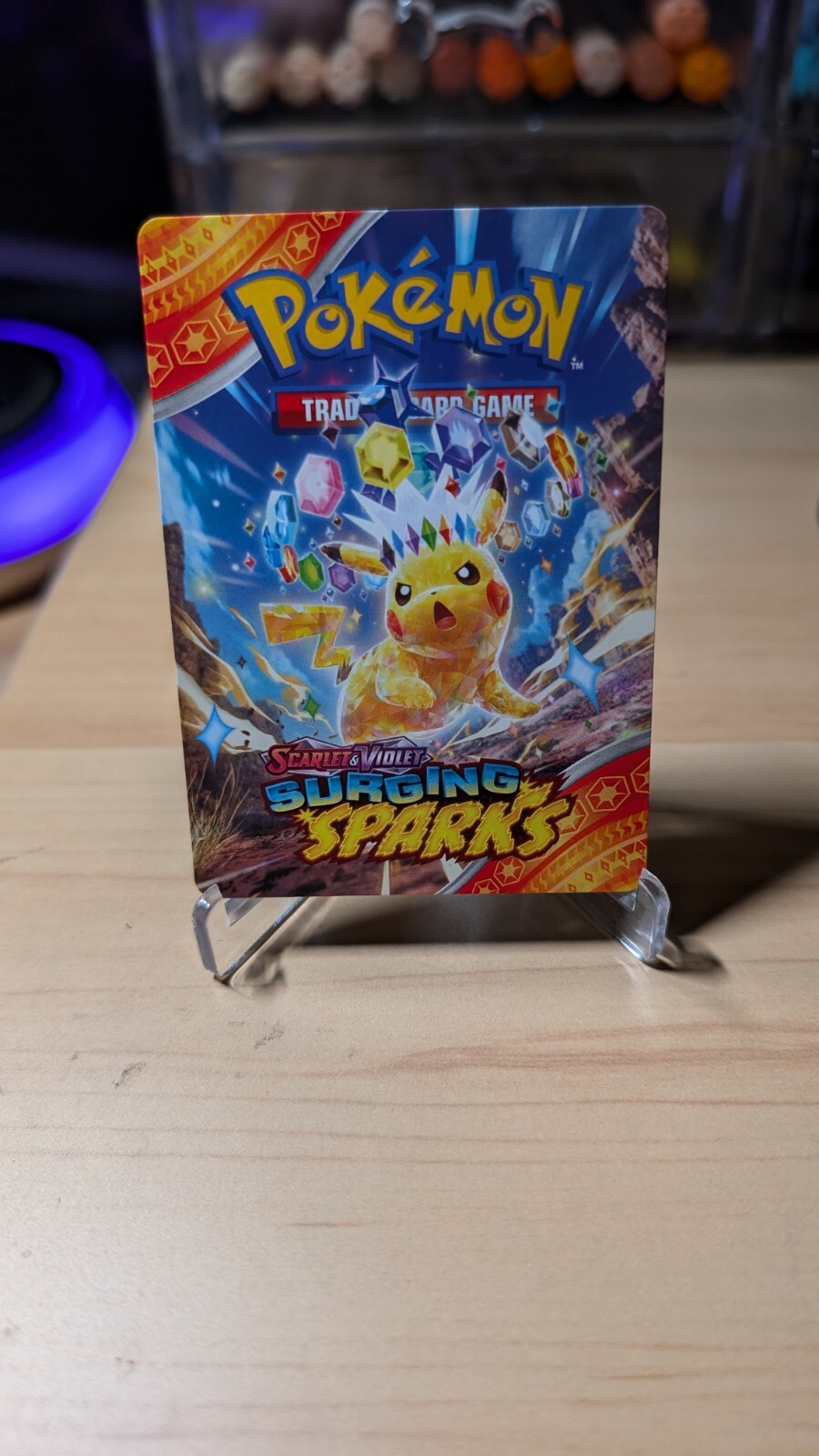 Surging Sparks Trainer Tips Art Card Featuring Pikachu