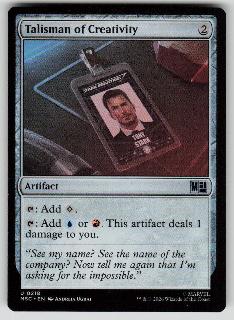 Talisman of Creativity Uncommon Commander: Marvel Super Heroes 218 MTG NM 2026