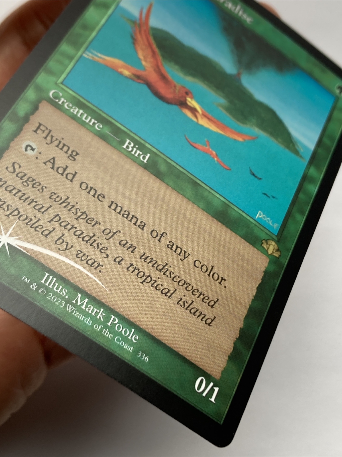 MTG Birds of Paradise *RETRO FRAME FOIL* Dominaria Remastered 336 NM