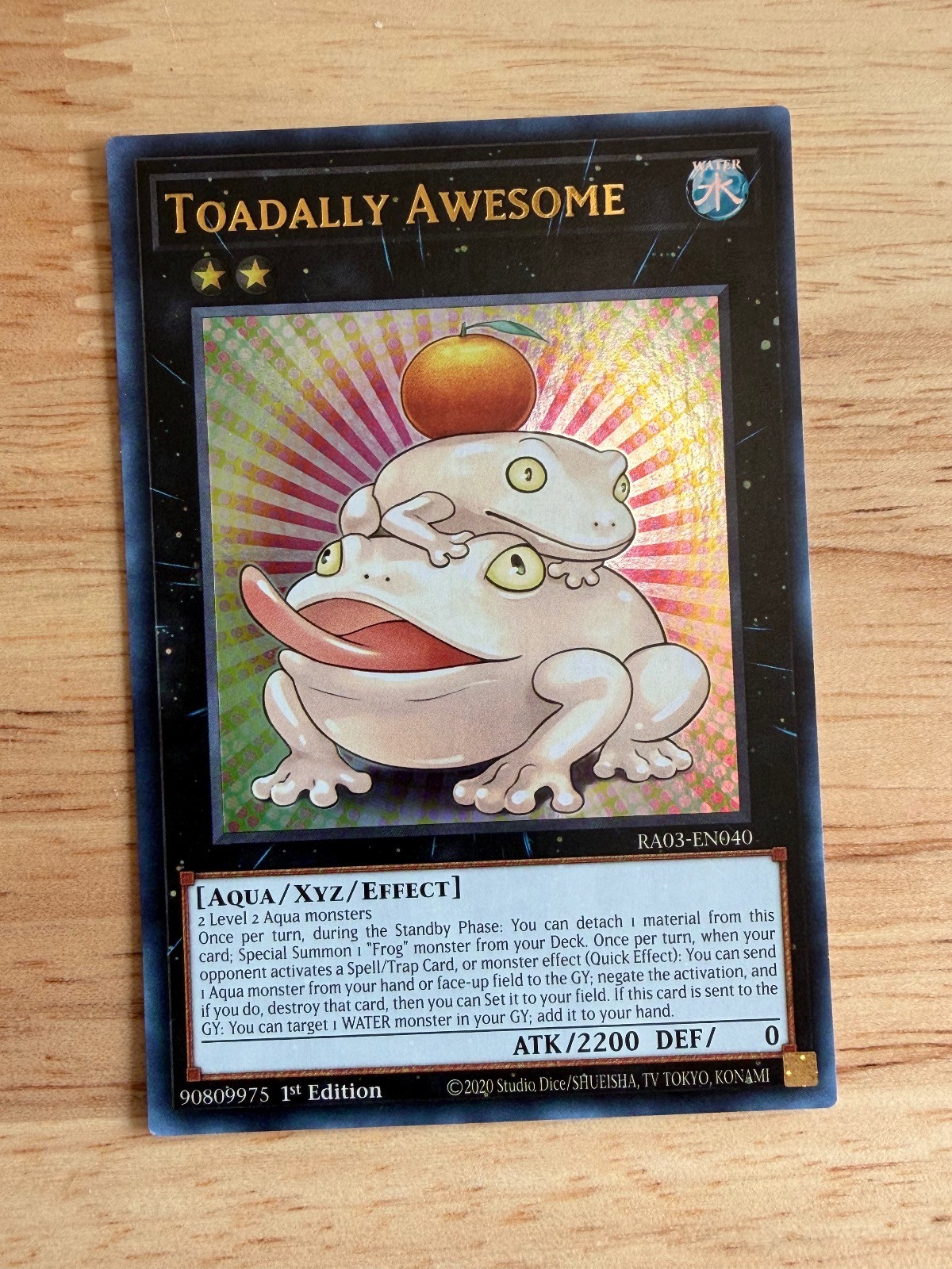 Toadally Awesome (Platinum Secret Rare) RA03-EN040 Yu-Gi-Oh 1st Edition NM