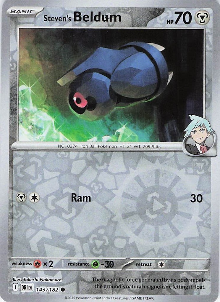 Steven’s Beldum Reverse Holo SV10: Destined Rivals 143/182 NM