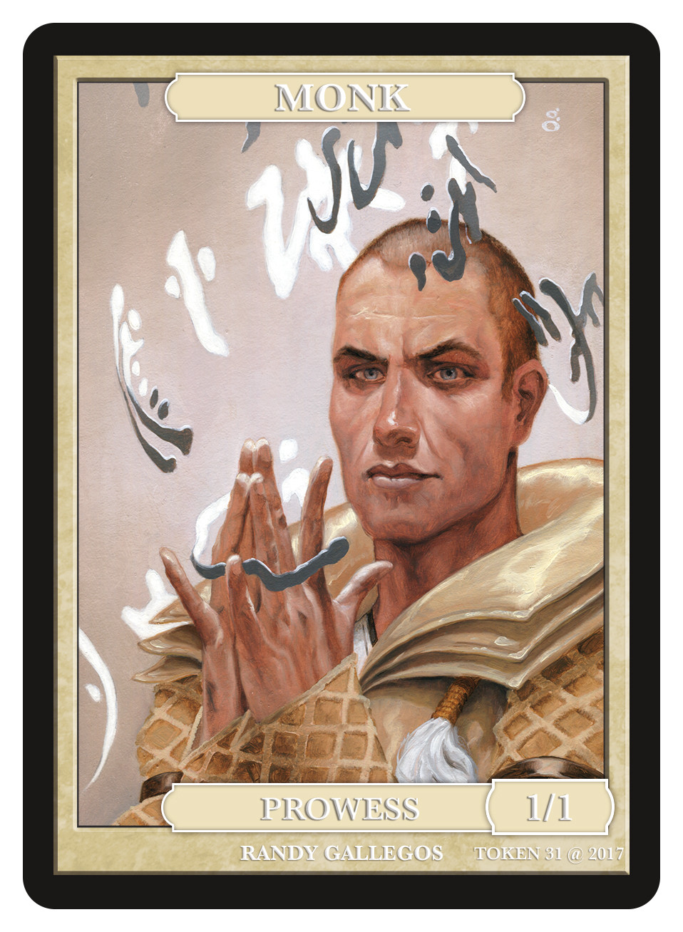 Monk Token by Artist Randy Gallegos MTG Magic Token Givememana