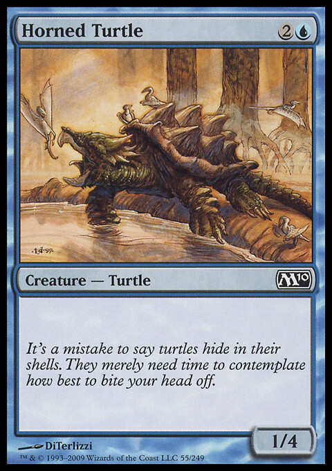 MTG Magic the Gathering Horned Turtle (55/257) Magic 2010 LP