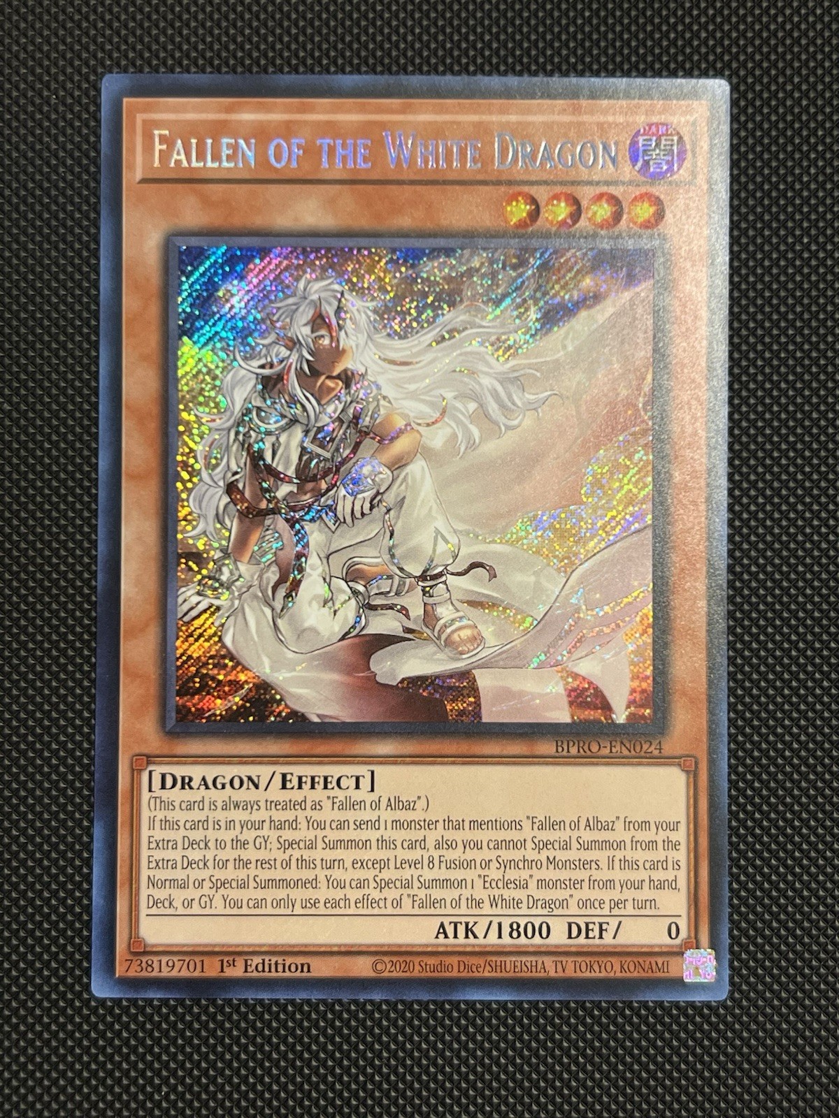 Yu-Gi-Oh Fallen of the White Dragon BPRO-EN024 1st Edition Secret Rare NM