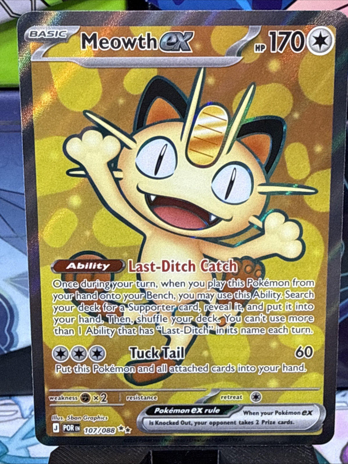 Meowth ex 107/088 Me03: Perfect Order Holo