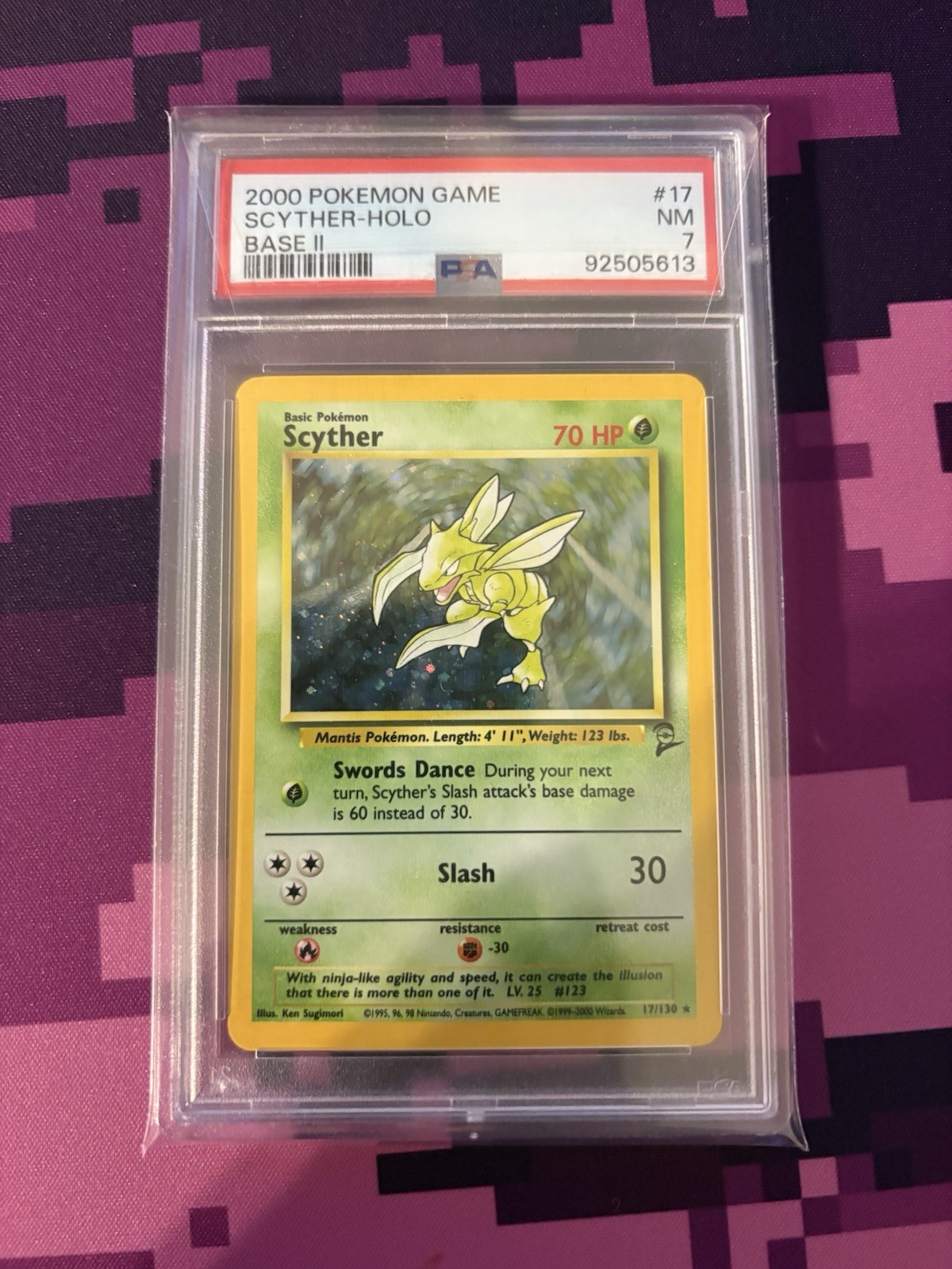 Scyther 017/130 Base Set 2 Holo