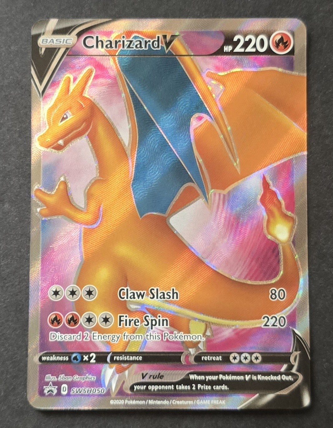 Pokemon Champions Path Charizard V SWSH050 Promo Full Art NM-MT