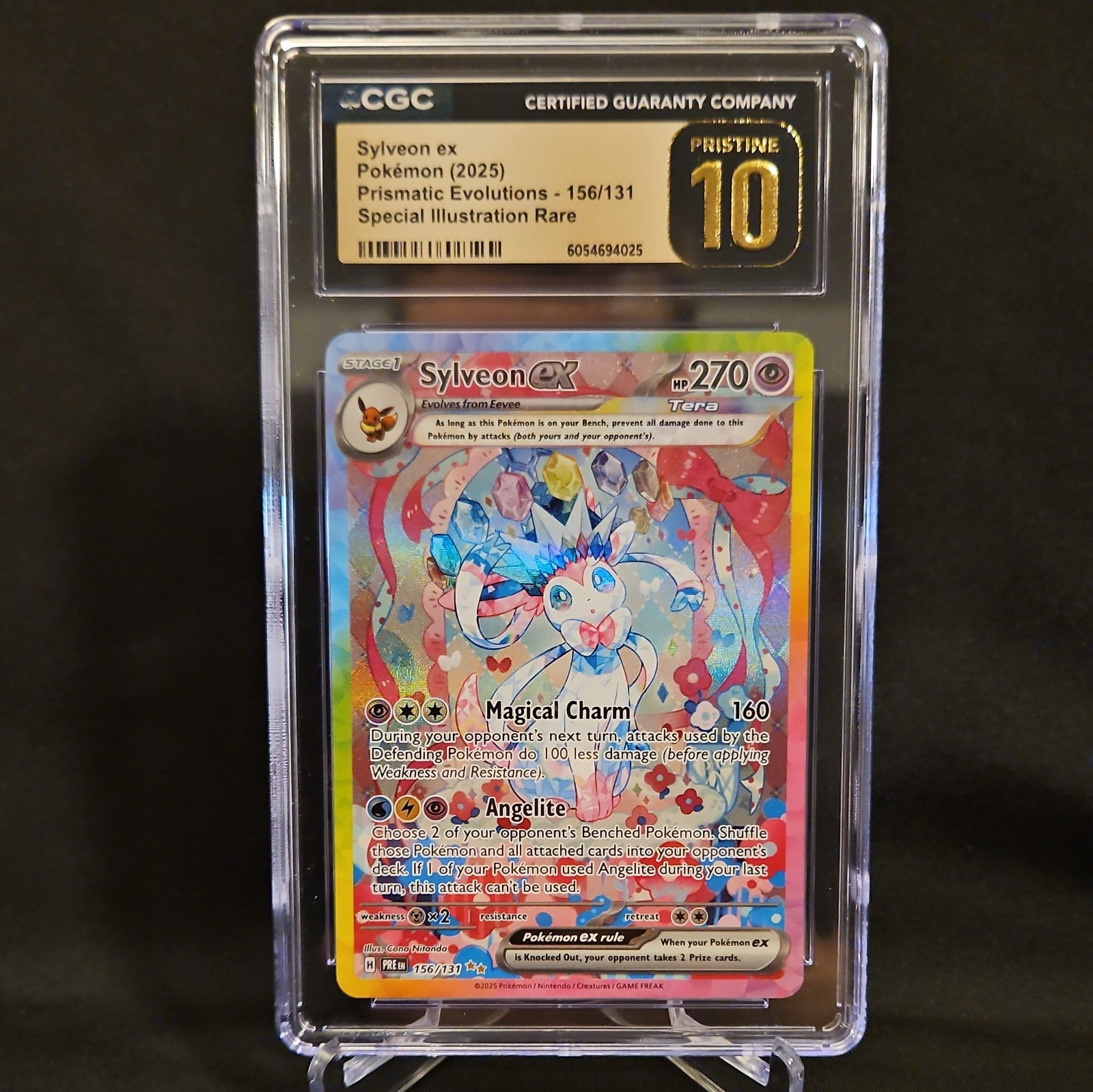 2025 Pokemon Prismatic Evolutions SIR PRE EN #156 Sylveon ex CGC 10 PRISTINE
