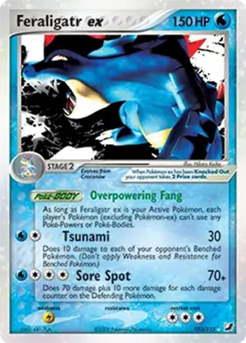 Feraligatr ex – 103/115 – Pokemon Ex Unseen Forces Ultra Rare HP