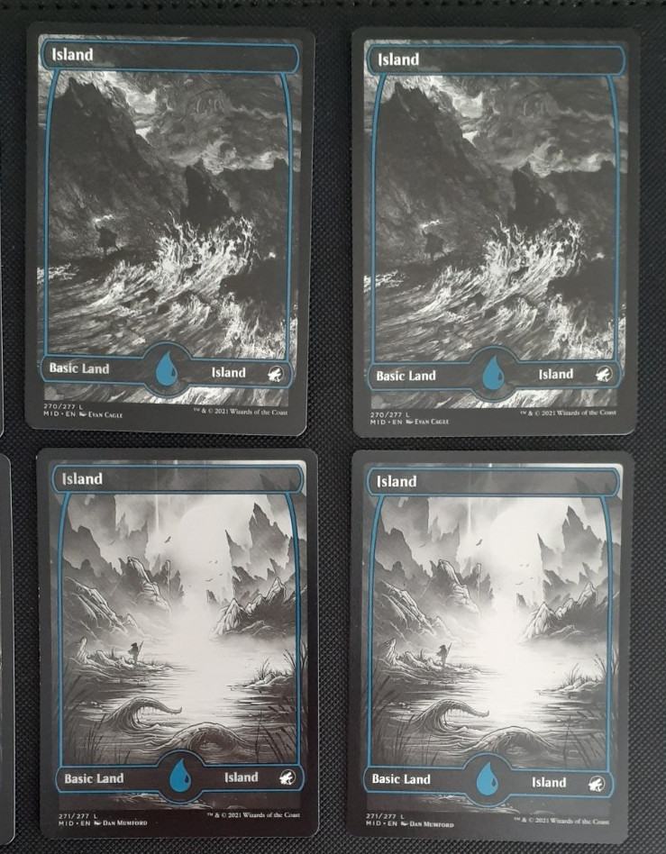 10x FULL ART ISLAND LAND – Midnight Hunt – MTG – Magic the Gathering