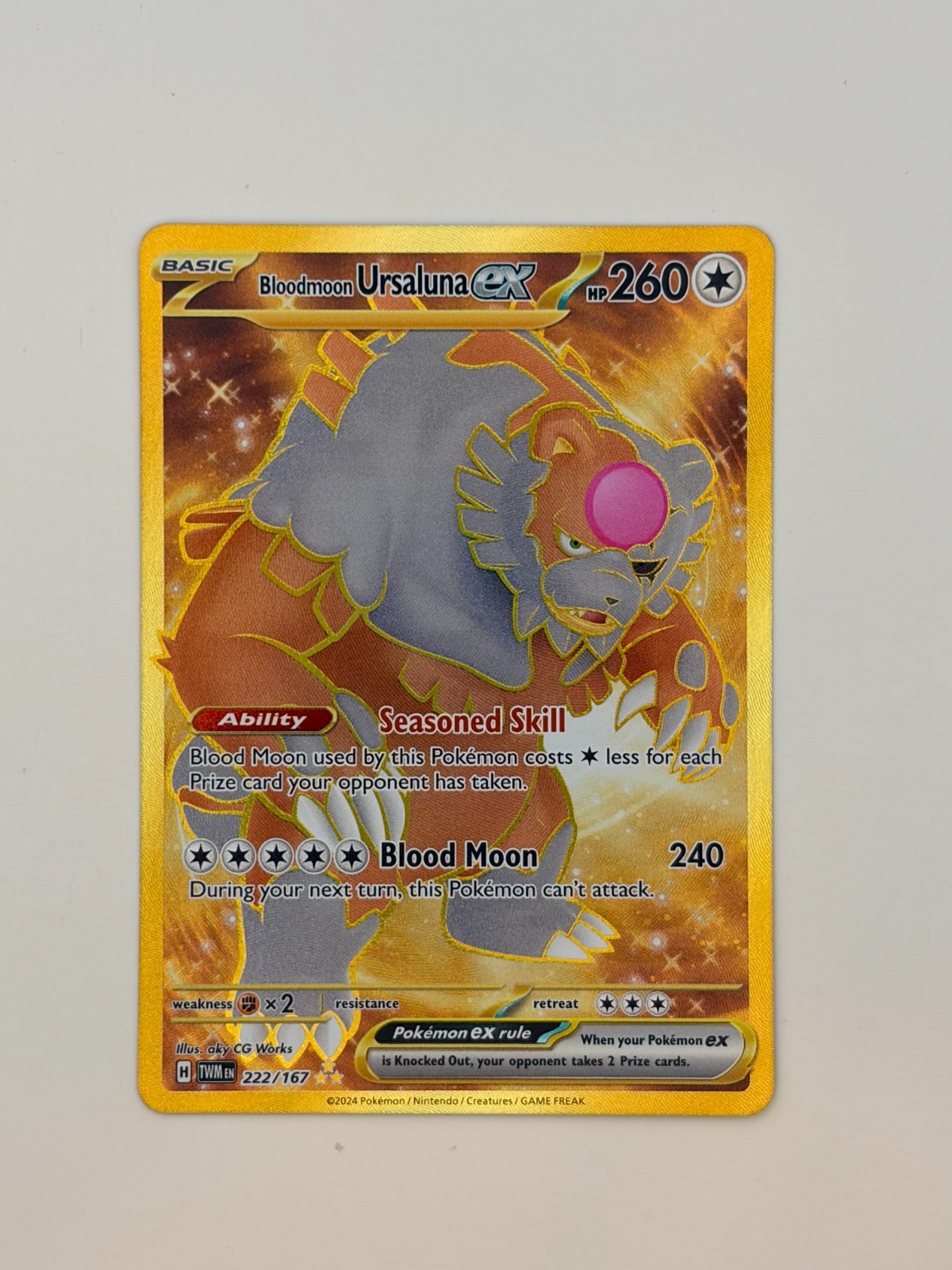 Bloodmoon Ursaluna ex 222/167 Sv06: Twilight Masquerade Holo