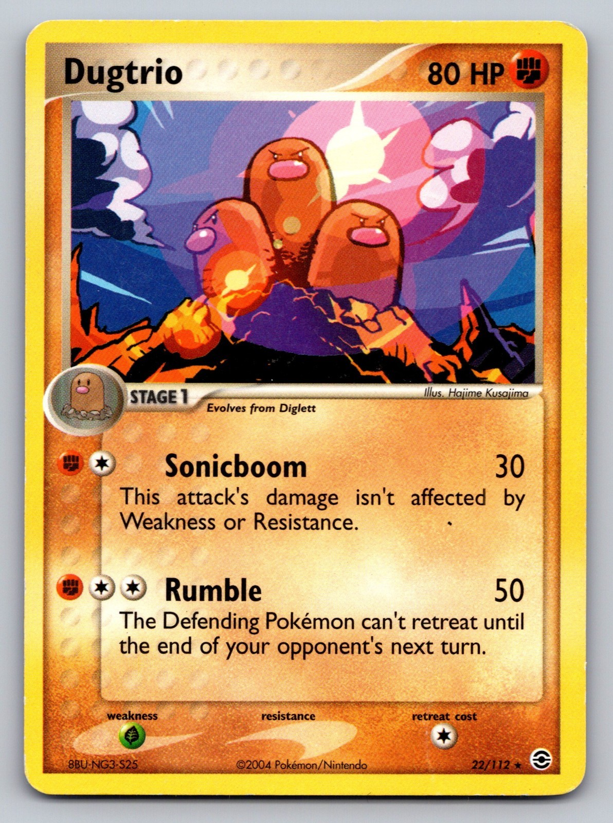Pokemon Dugtrio – FireRed & LeafGreen Rare 022/112 HP