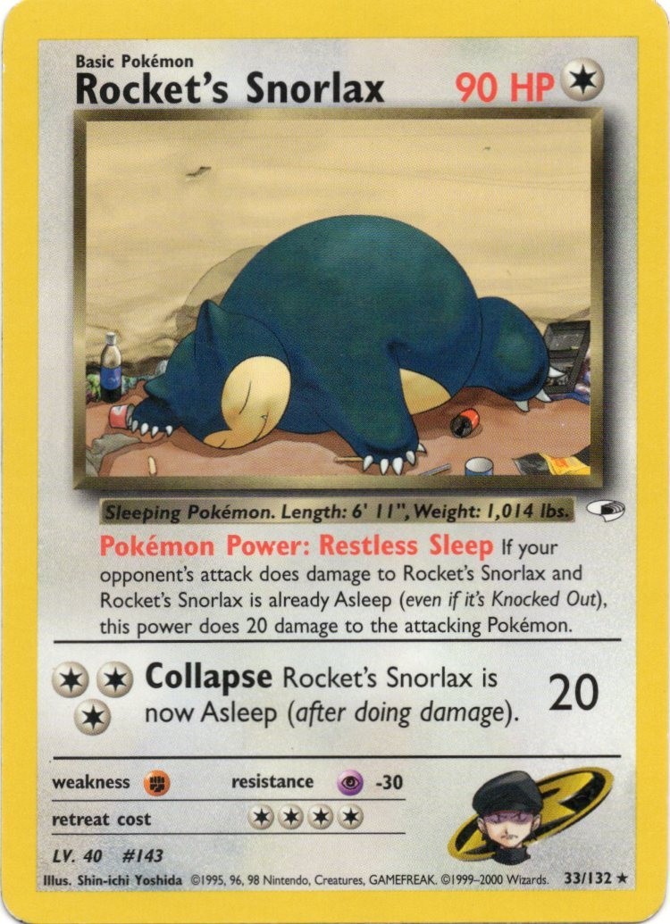 Pokémon TCG Pokémon Rocket’s Snorlax Rare Regular