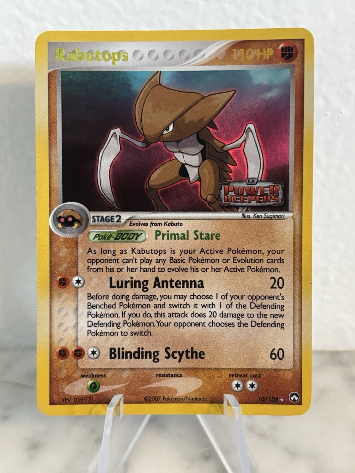 Pokémon TCG Kabutops EX Power Keepers 10/108 Reverse Holo Rare Stamped LP
