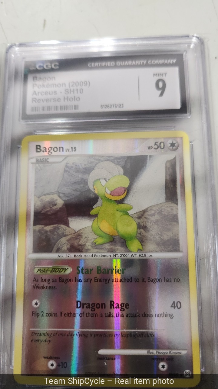 CGC 9 MINT Bagon 2009 Arceus SH10 Reverse Holo Pokemon Card G2U