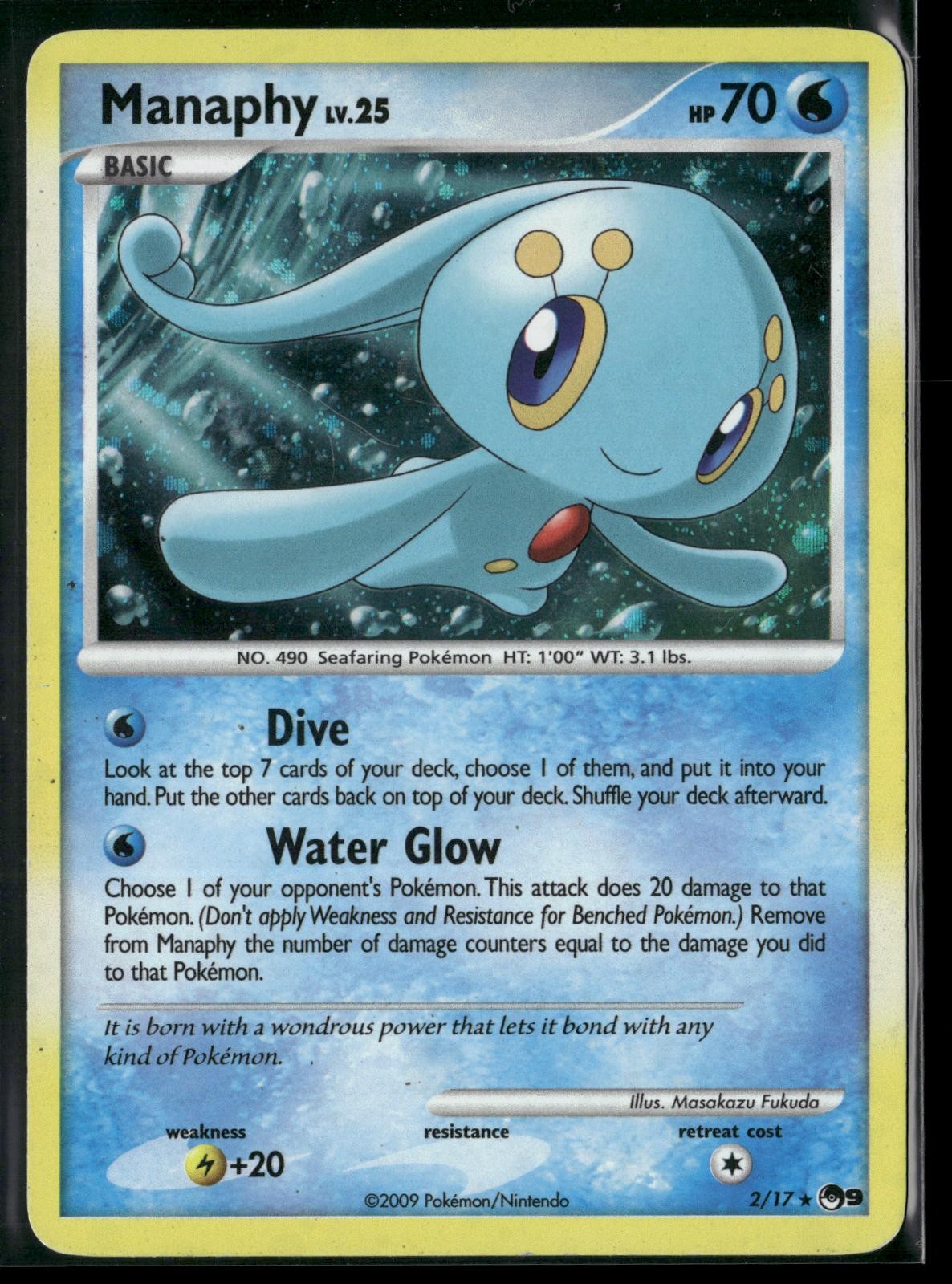 Manaphy 2/17 Rare POP Series 9 Pokemon Holo Lightly Played