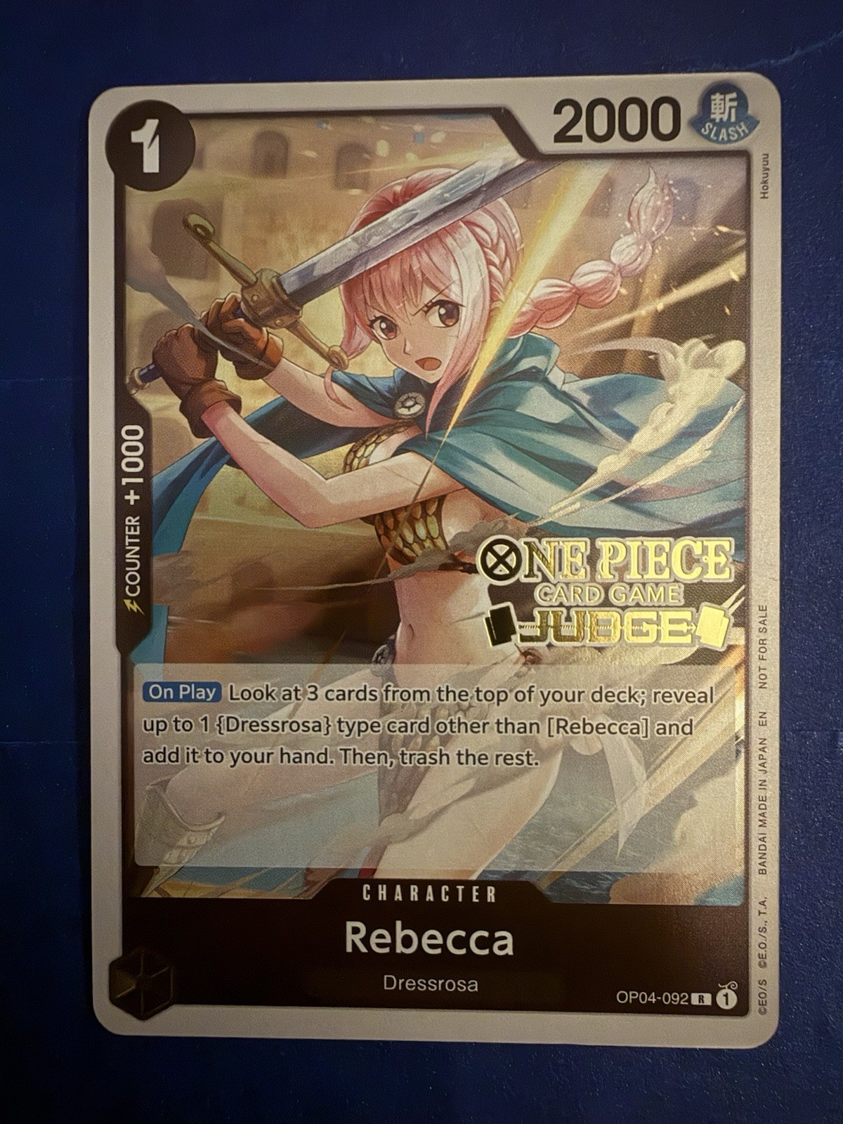 Rebecca OP04-092 (Judge Pack Vol. 6) One Piece Promotion Card Foil