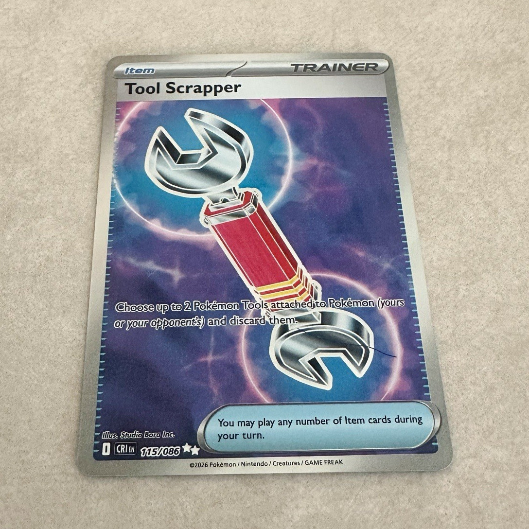 Pokémon TCG Tool Scrapper Trainer-Item Rare 115/086 EN Chaos Rising NM