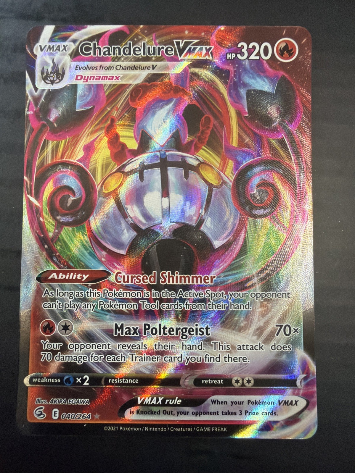 Chandelure VMAX 040/264 Swsh08: Fusion Strike Holo