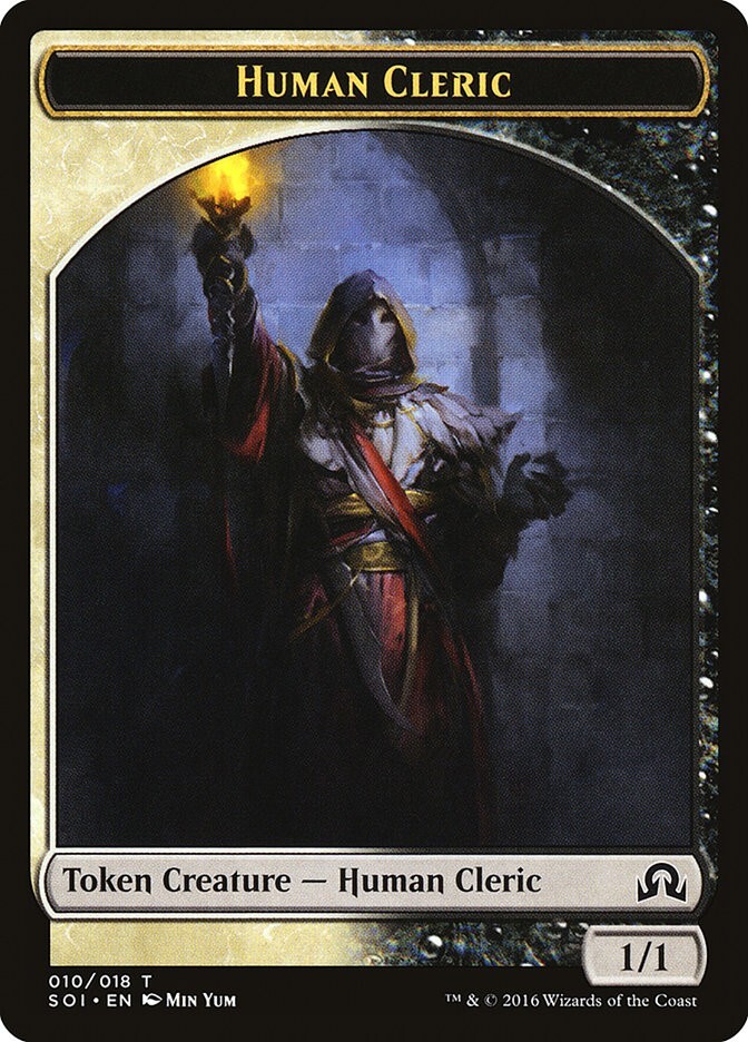 MTG Human Cleric Token Shadows Over Innistrad 010/018 Regular Token