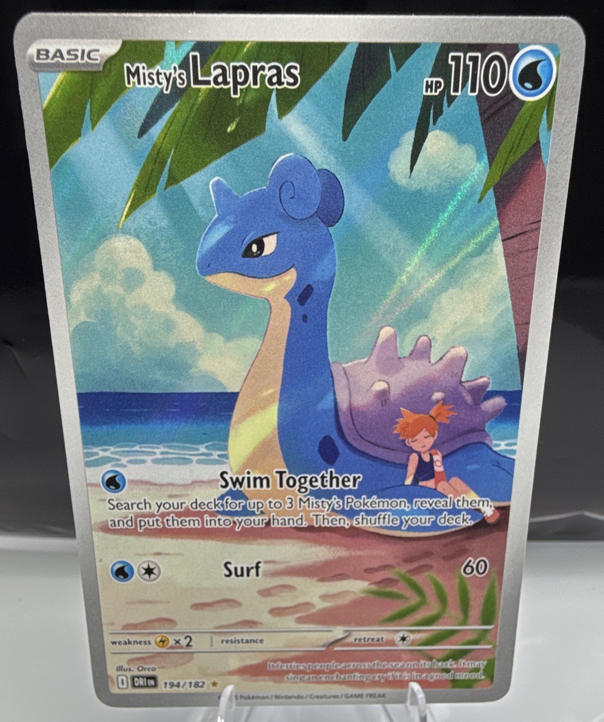 Misty’s Lapras 194/182 Sv10 Destined Rivals Illustration Rare Holo 110 HP ENG