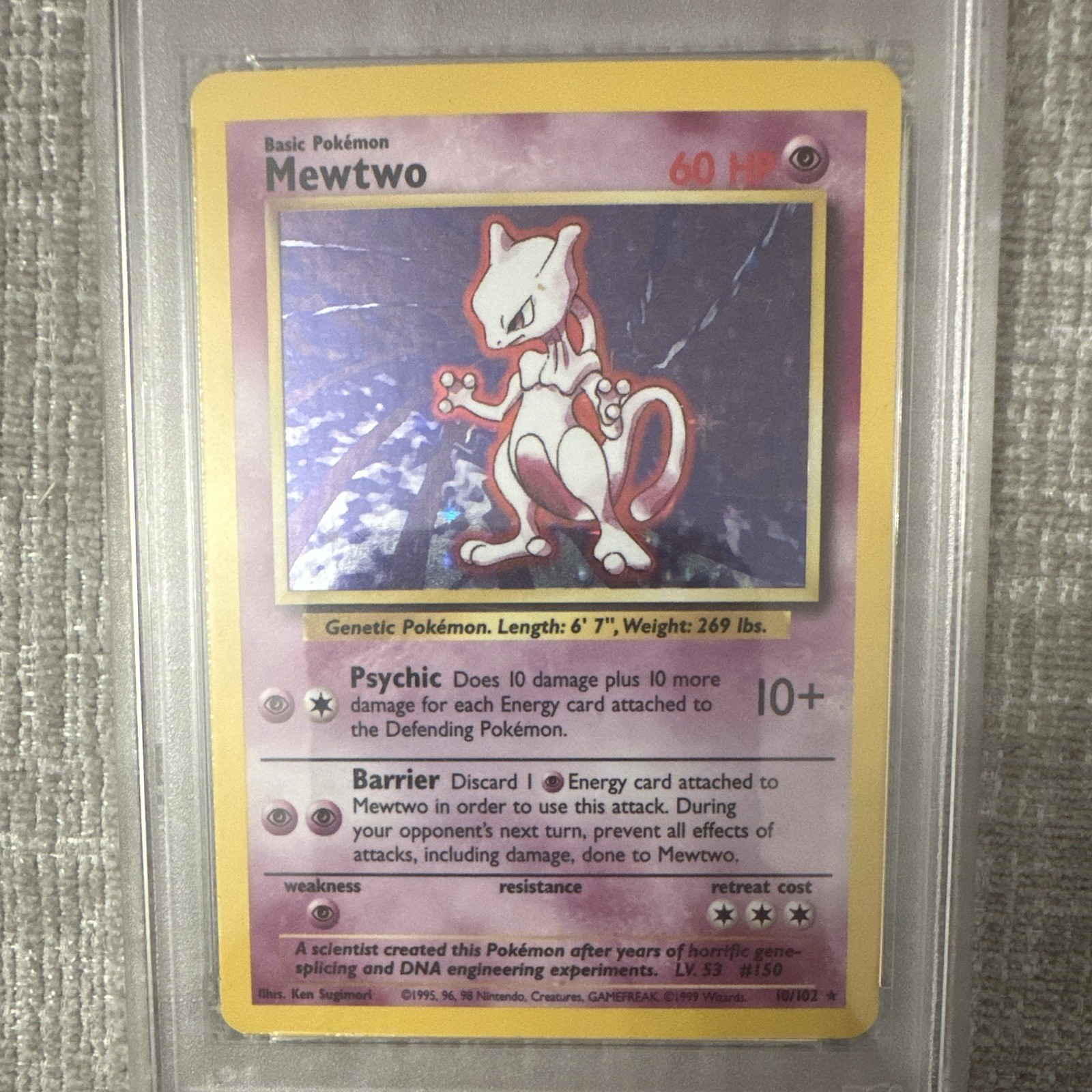 Mewtwo Base Set Holo 1999 PSA 7 Near Mint