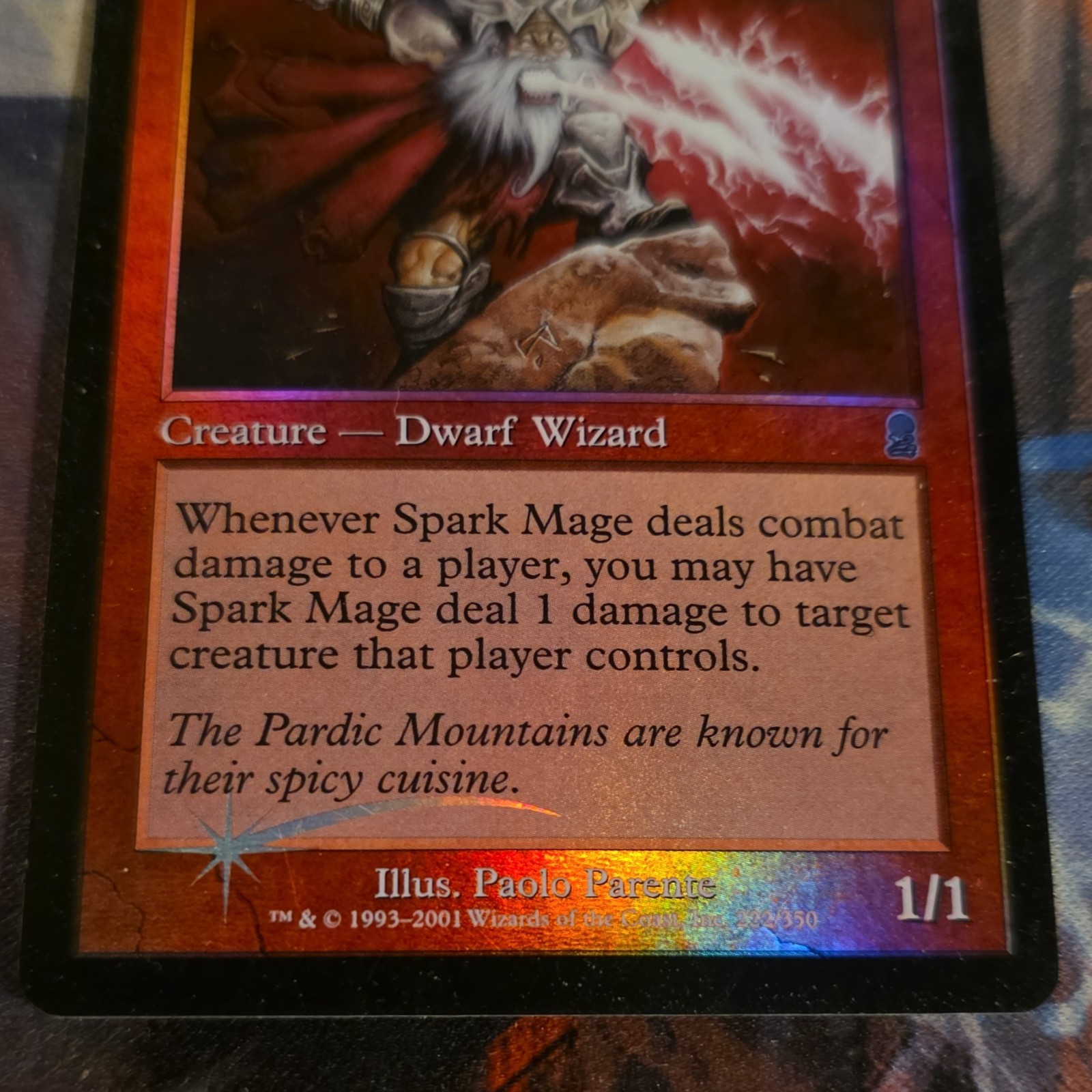 Magic: The Gathering Spark Mage Foil Creature Red 222/350 Paolo Parente English