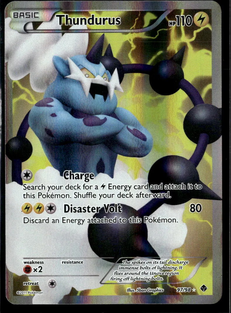 Thundurus 2011 Emerging Powers Holo Ultra Rare SR FA #97/98