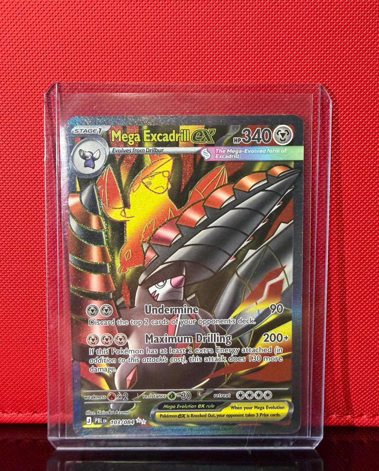 Pokemon Mega Excadrill EX 103/084 Phantom Forces Ultra Rare Holo 340 HP