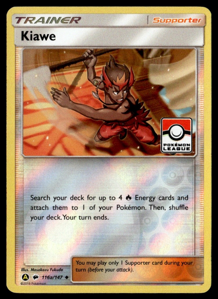 Kiawe – (Pokemon League) Promo Reverse Holo 116a/147 Pokémon TCG