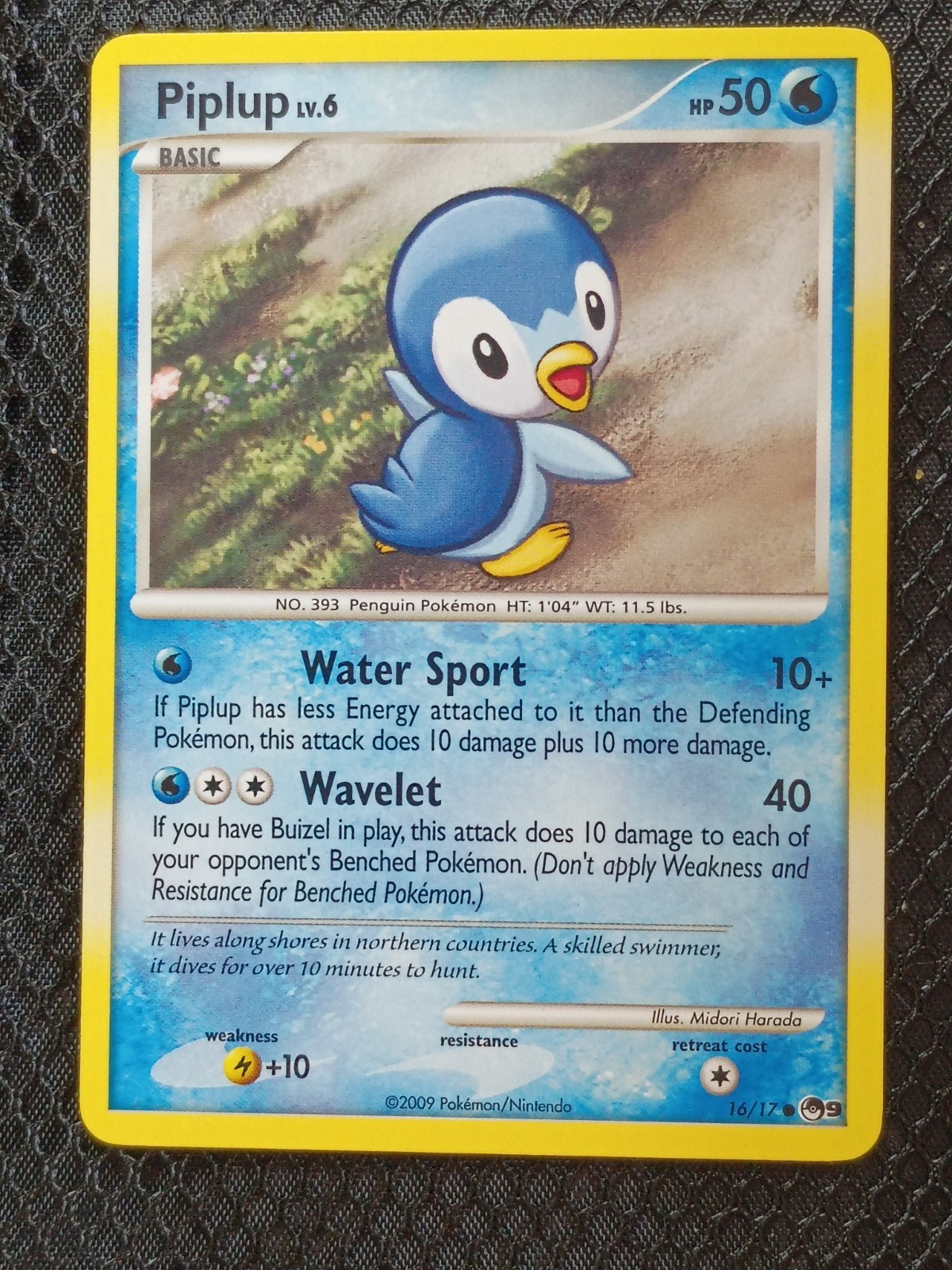 NM Piplup 016/017 POP Series 9 Regular pokemon card single