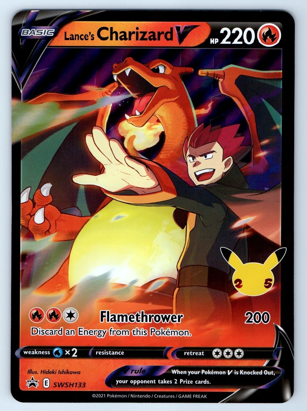 2021 Sword & Shield- Celebrations Lance’s Charizard V Jumbo Card #SWSH133