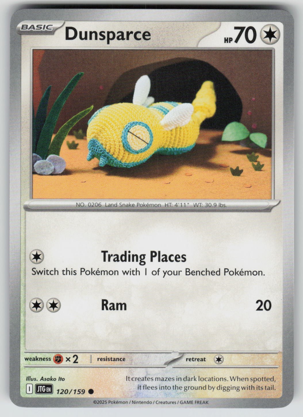 Dunsparce 120/159 Common Journey Together Pokemon NM
