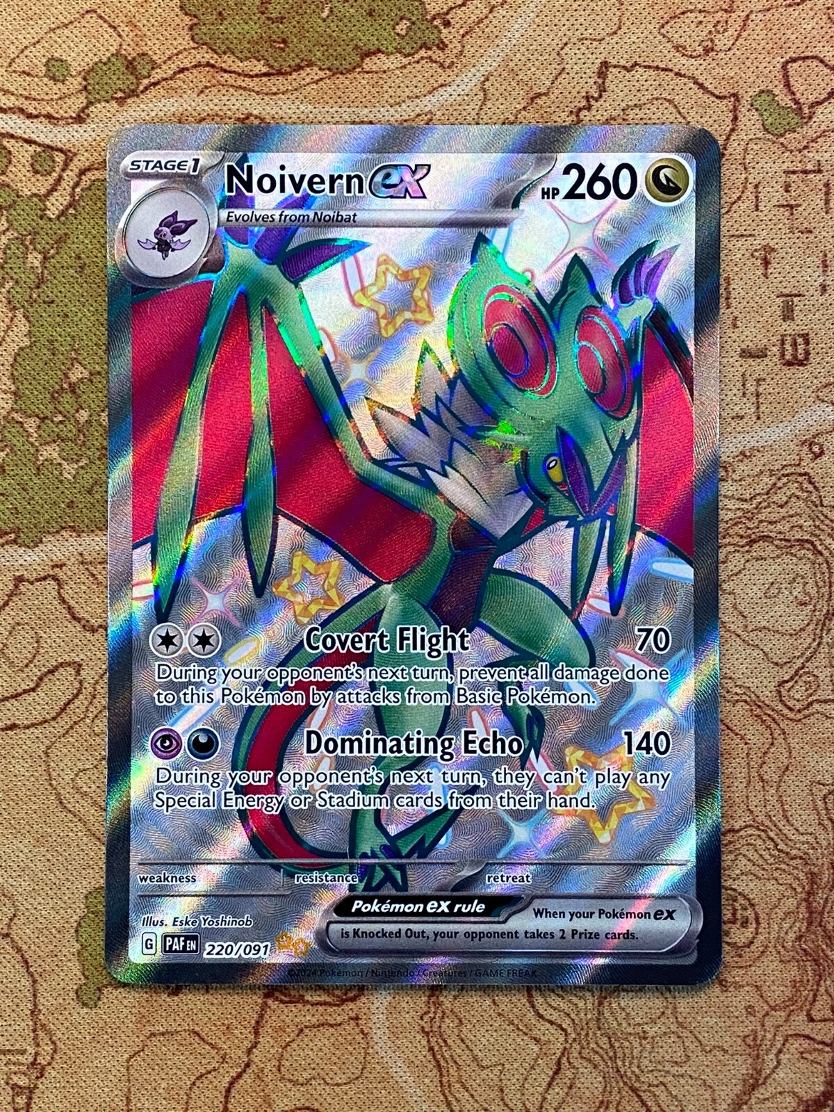 Pokemon Card TCG – Noivern ex 220 Shiny Ultra Rare Paldean Fates Near Mint