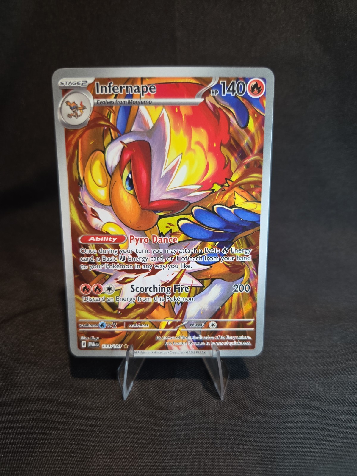 Pokémon TCG Infernape 173/167 Sv06 Twilight Masquerade IR Full Art Holo EN