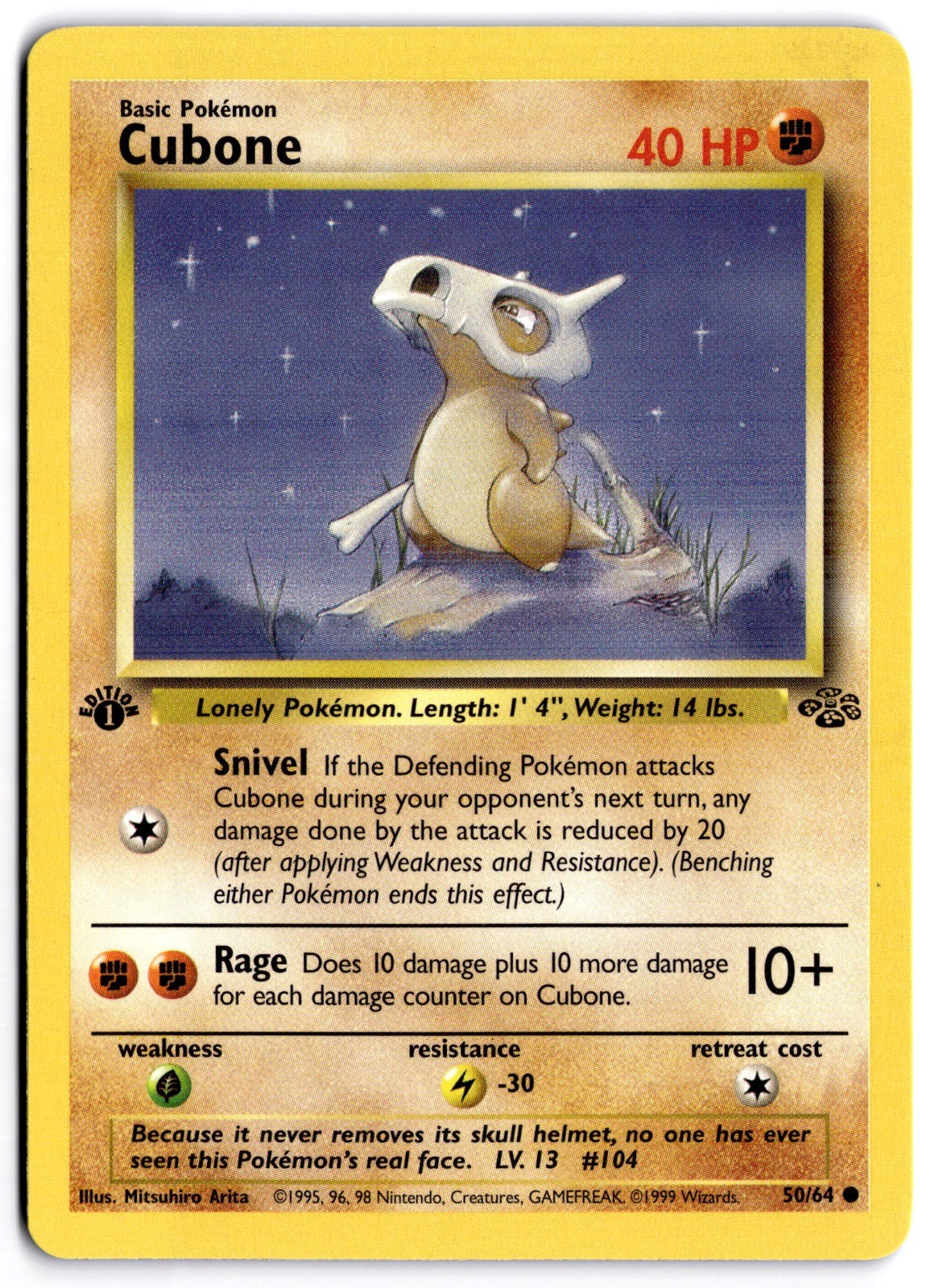 Cubone 50/64 Common 1st Edition – Jungle – LP