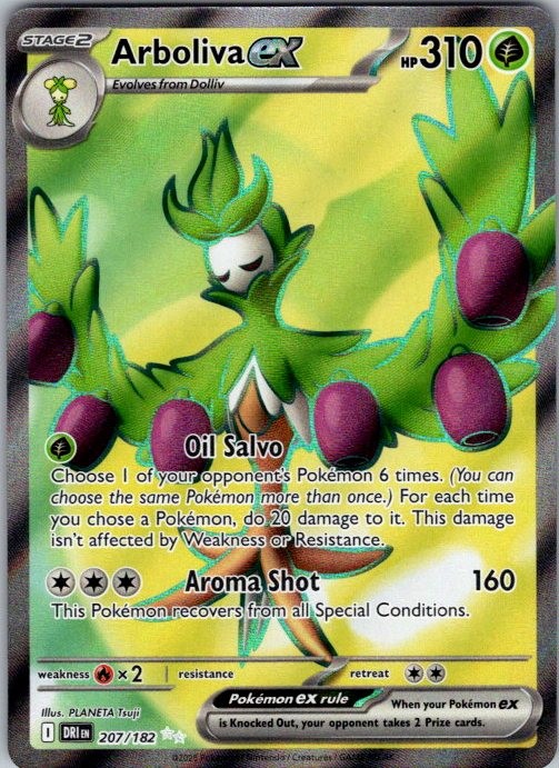 Pokemon DRI Arboliva ex – 207/182 N-DESIGN Inc. NM Holo