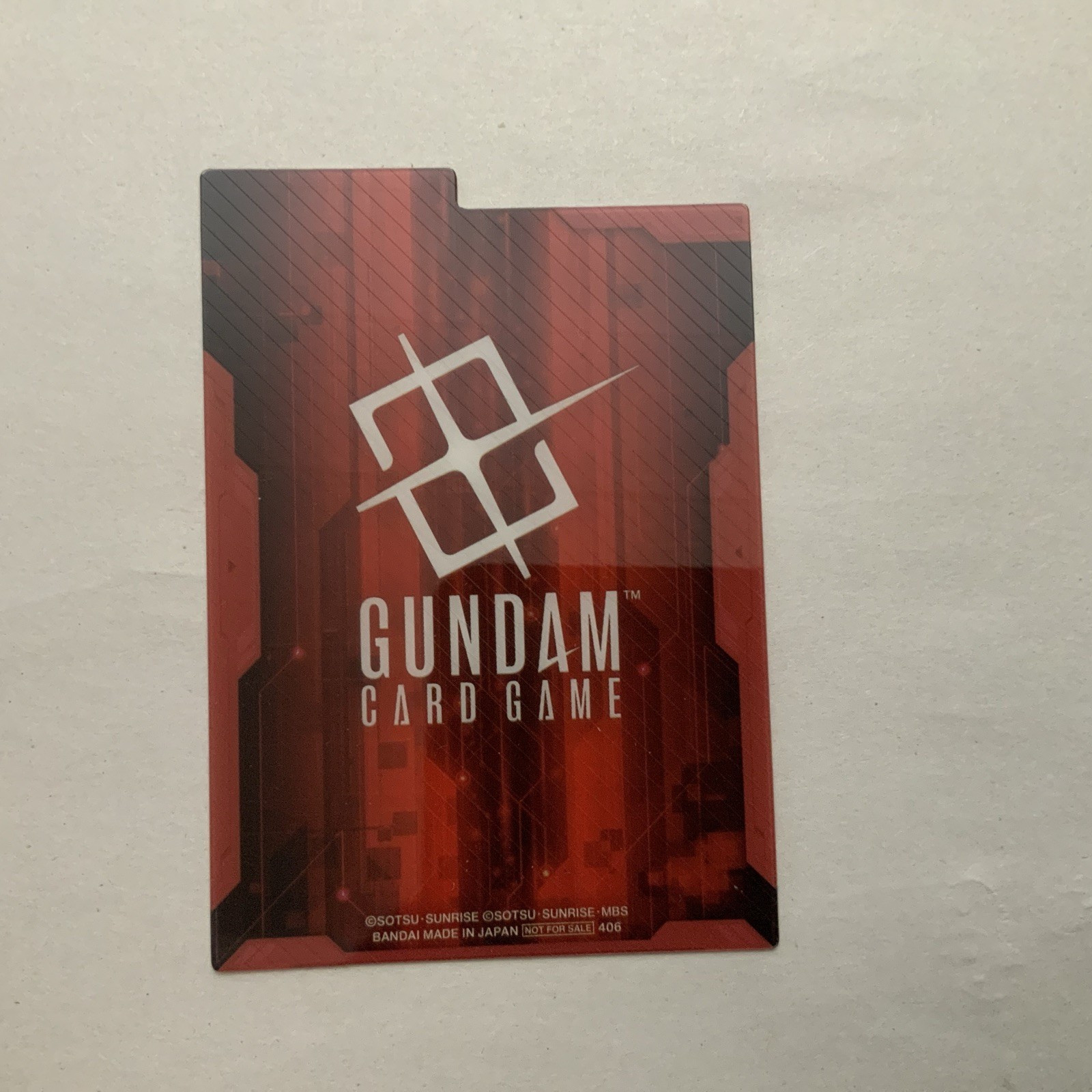 Official Red Plastic Gundam Deck Divider Promo – Gundam TCG Card Game