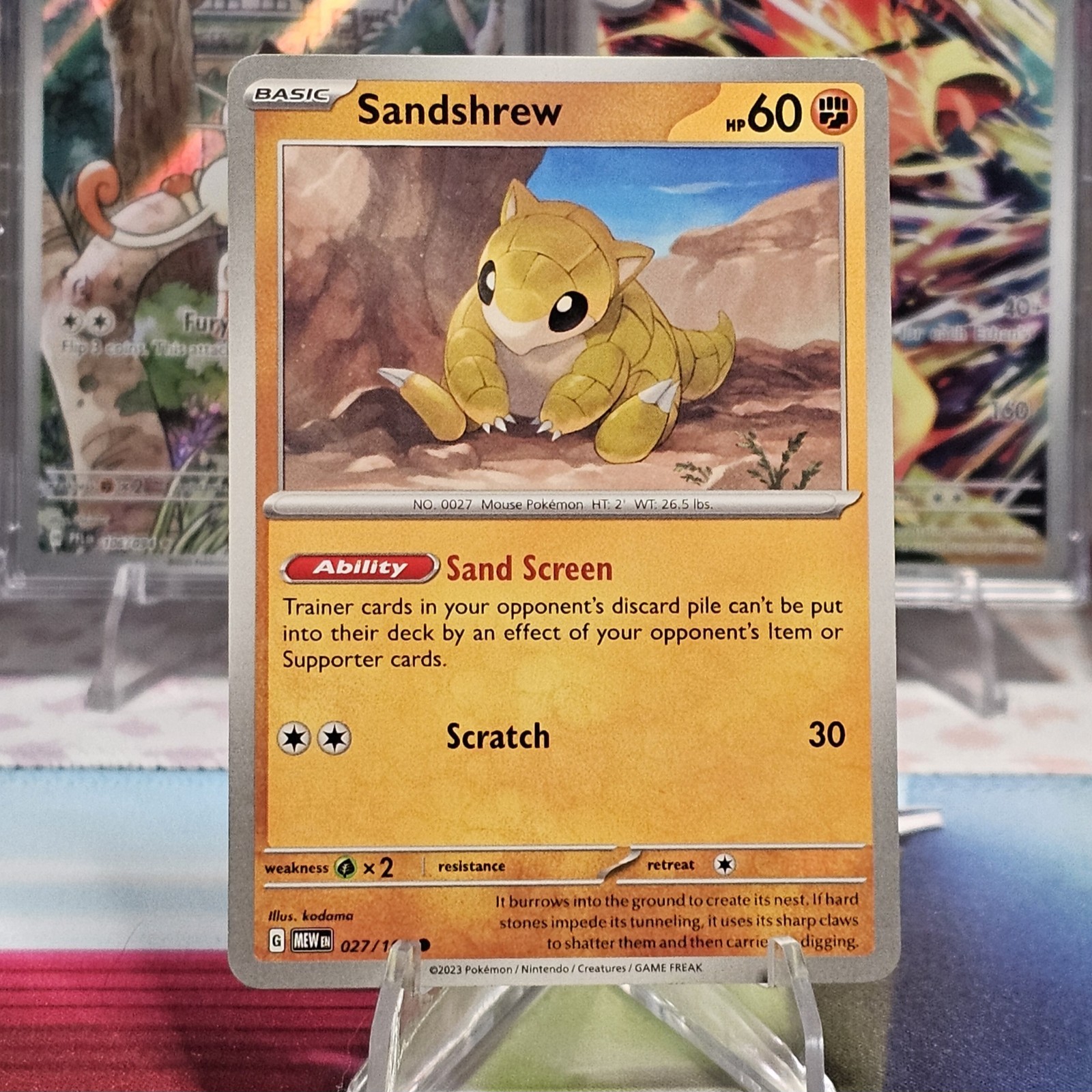 Sandshrew 027/165 Non-Holo Scarlet & Violet 151 Pokemon TCG NM/M
