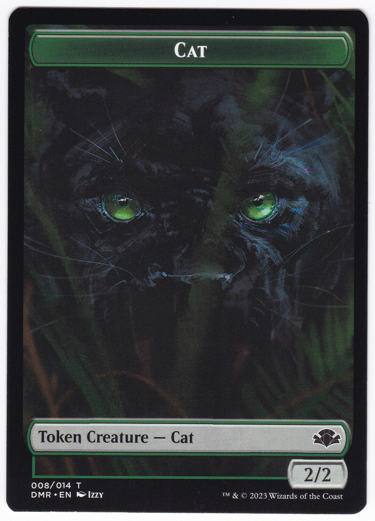 MTG Dominaria Remastered TOKEN Cat (Green) #008 – PLAYSET 4x x4