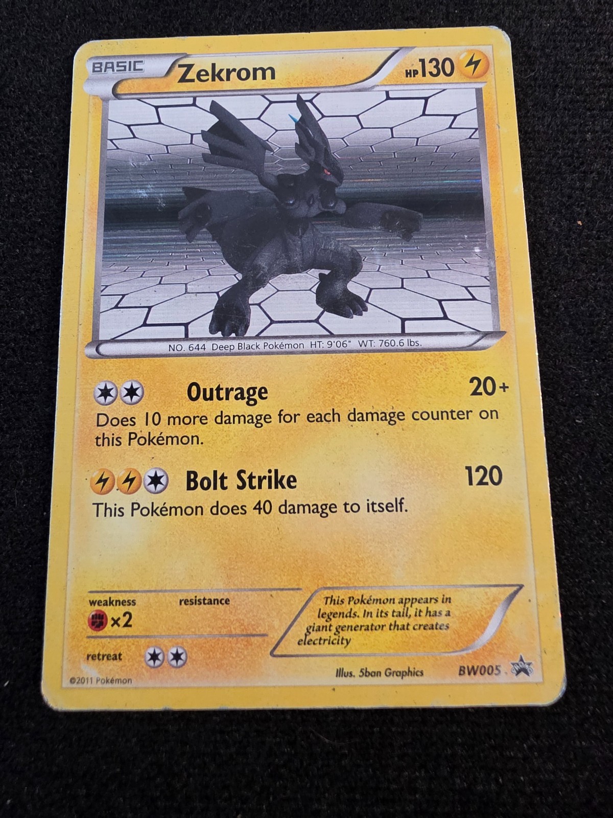 Zekrom BW005 Black & White Holo HP