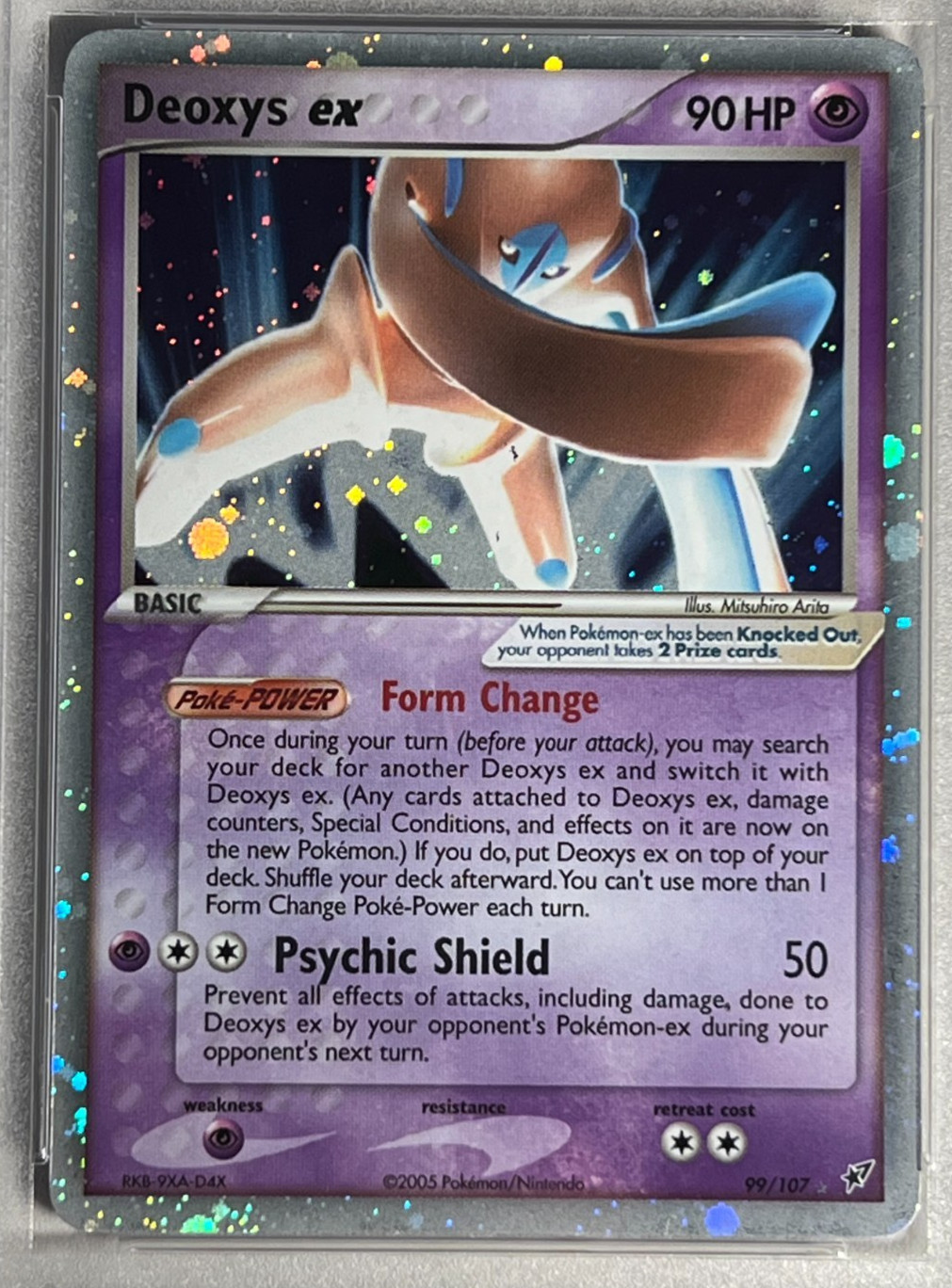 2005 Pokémon EX Deoxys (Defense Forme) DEOXYS EX #99 ULTRA RARE HOLO- PSA 9