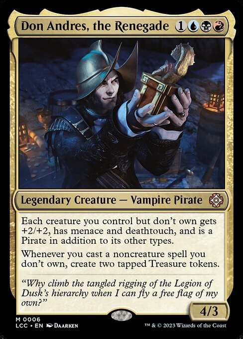 Don Andres, the Renegade 6 M Foil LCC MTG NM