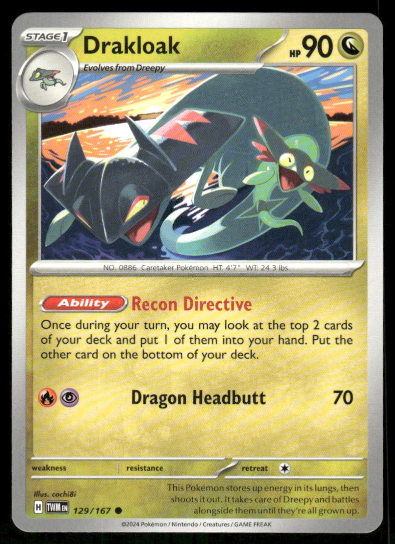 Drakloak 129/167 – Twilight Masquerade – Common NM
