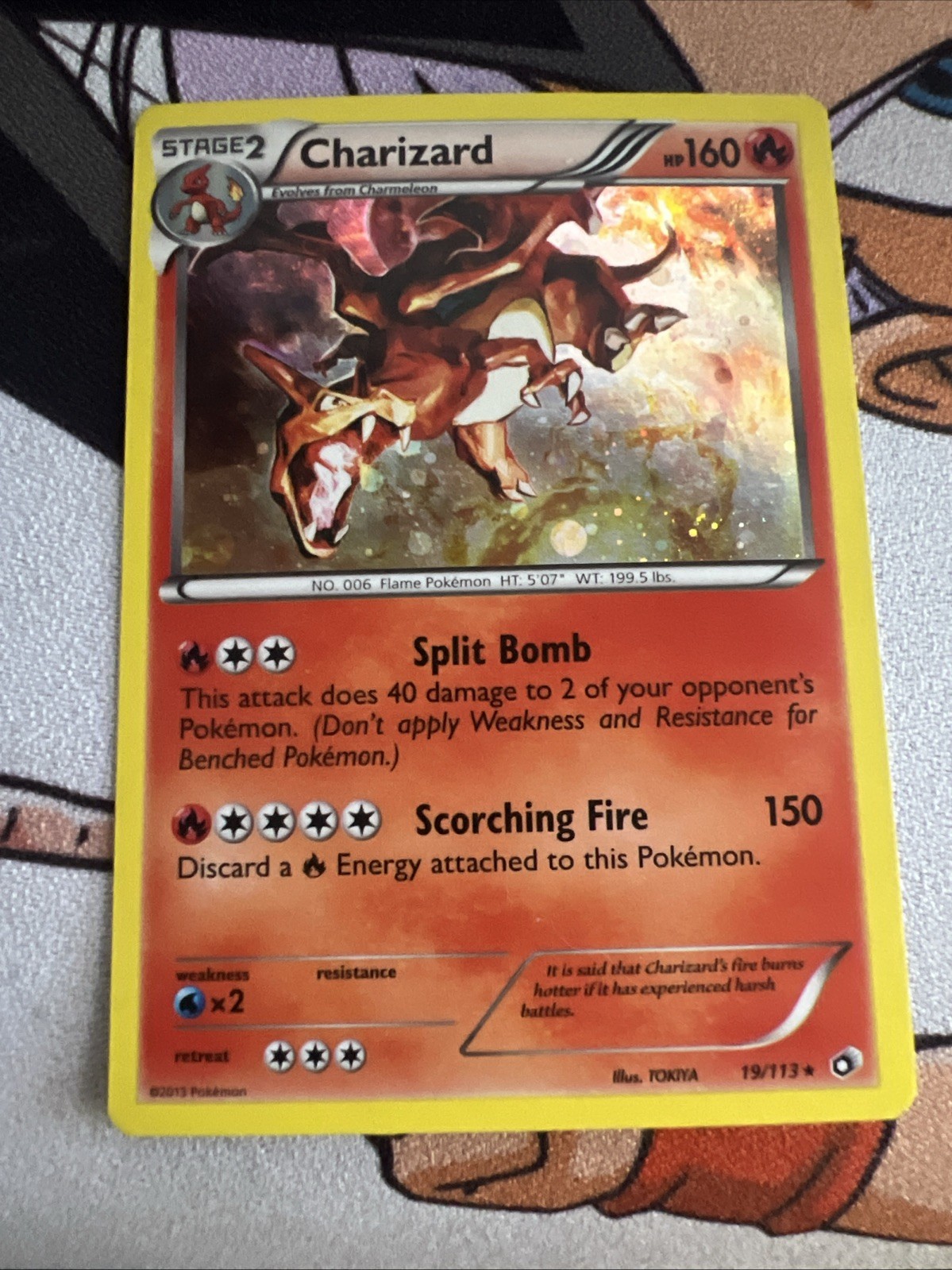 Pokémon￼Charizard 19/113 Cosmo Holo NM Legendary Treasures ￼