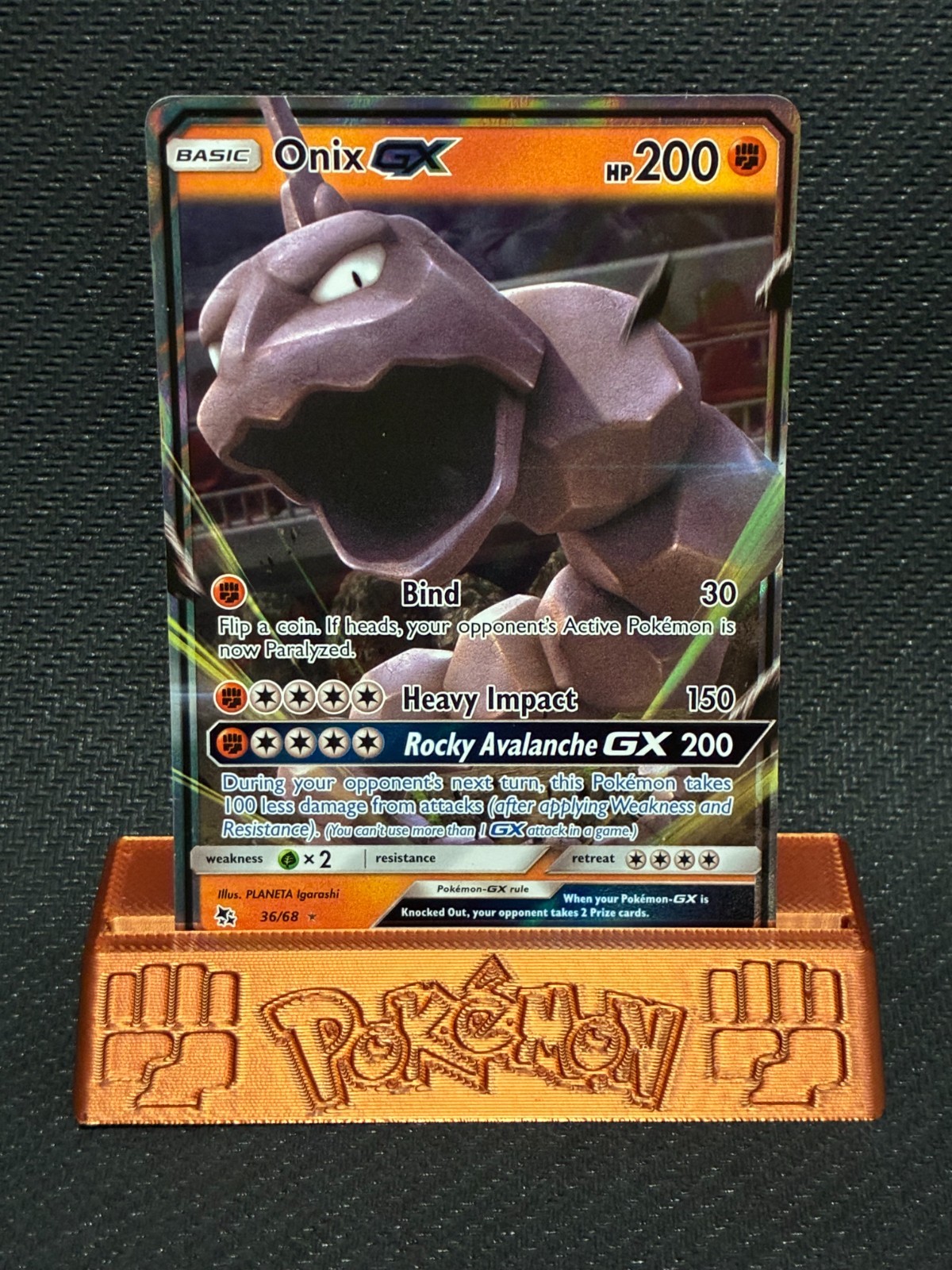 Pokemon Onix GX 36/68 Hidden Fates ULTRA RARE (MP+)