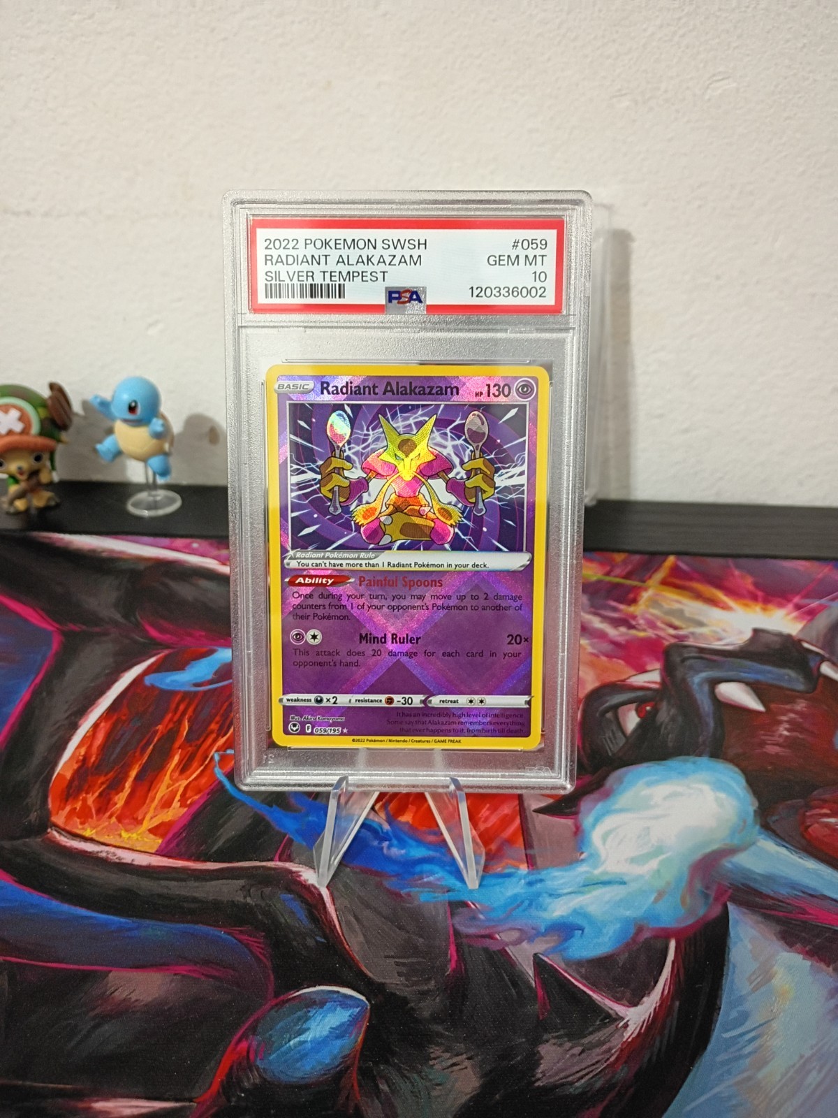 Pokemon Radiant Alakazam 059/195 Silver Tempest PSA Gem MT 10 💎