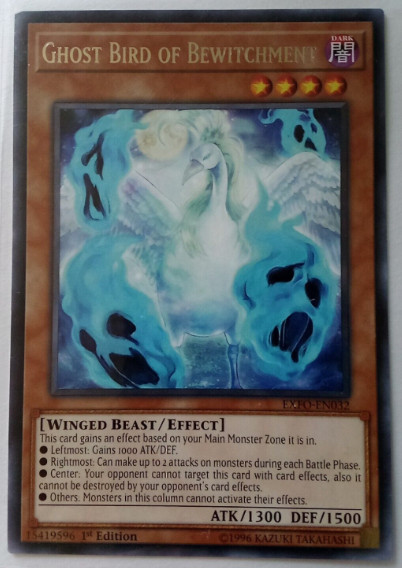 Yugioh – Ghost Bird of Bewitchment – EXFO-EN032 – Rare – 1st Ed. -NM/M