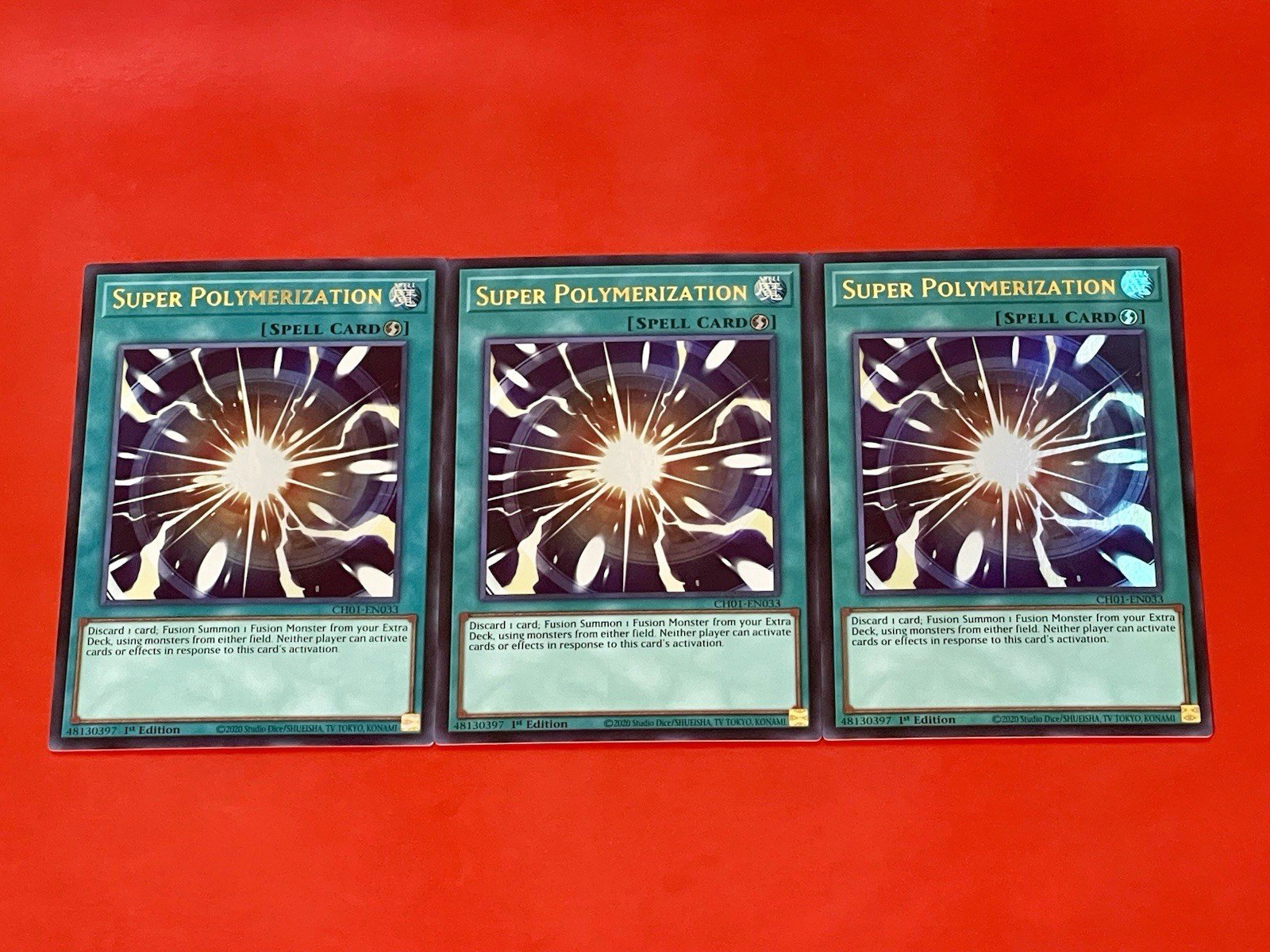 3x Super Polymerization | CH01-EN033 | Ultra Rare | NM | 1st Edition | YuGiOh!
