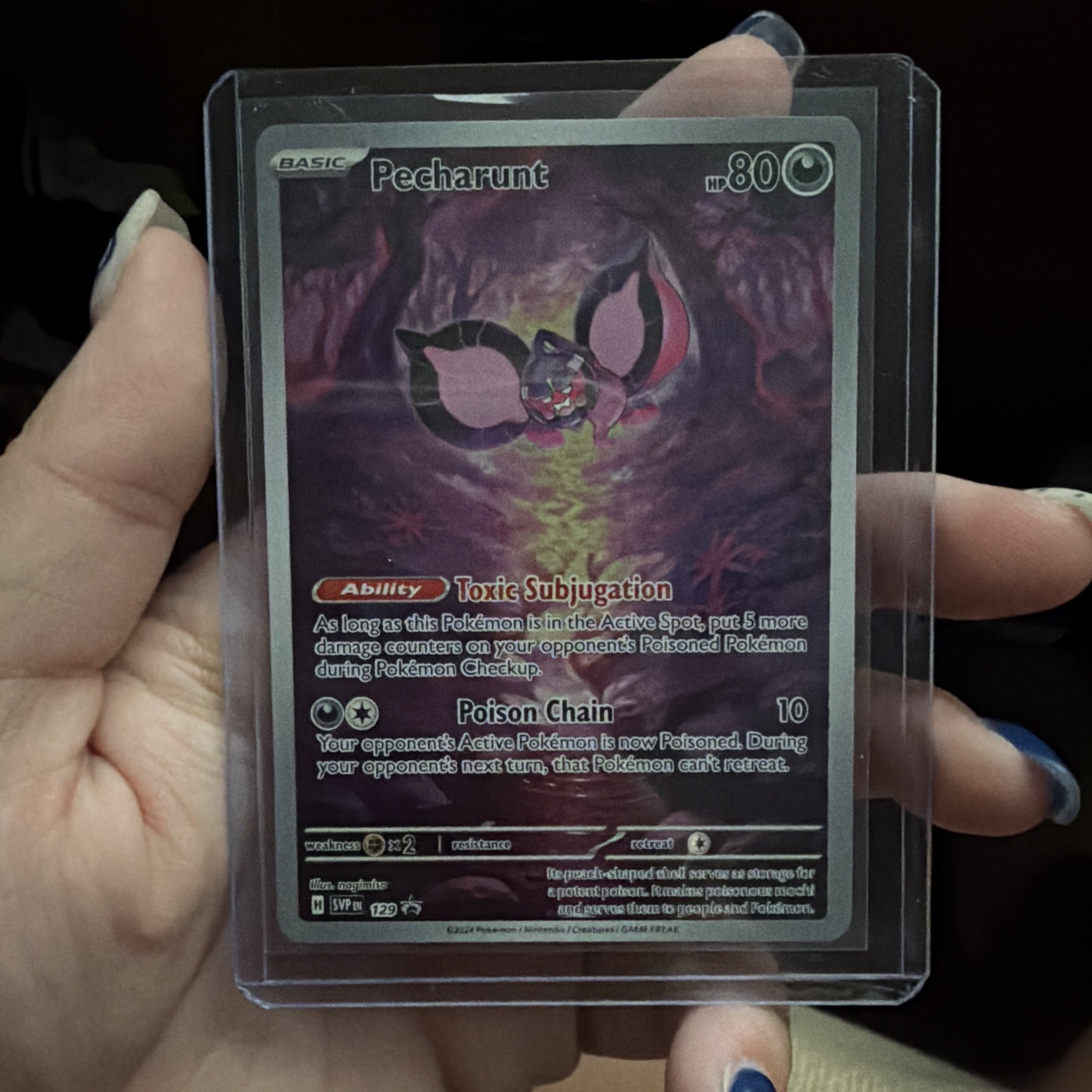 Pokemon TCG Pecharunt 129 Sv: Scarlet & Violet Black Star Promo Cards Holo NM/M